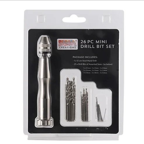 Mini Twist Drill Bit Set Micro Aluminum Hand Drill with Keyless Chuck Hand Manual Drill Woodworking Drilling Rotary Tools
Mini Twist Drill Bit Set Micro Aluminum Hand Drill with Keyless Chuck Hand Manual Drill Woodworking Drilling Rotary Tools