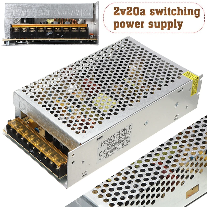 100V-240V 20A 240W Voltage Transformer Switch LED Power Supply Convert Overload /Over Voltage Protection Switch Power Converter
100V-240V 20A 240W Voltage Transformer Switch LED Power Supply Convert Overload /Over Voltage Protection Switch Power Converter