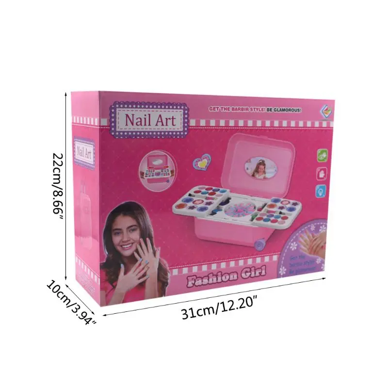 1 Set Children Makeup Game Toys Water Soluble Nail Polish Girl Play House Suitcase Kids Pretend Play Toy Gifts 
1 Set Children Makeup Game Toys Water Soluble Nail Polish Girl Play House Suitcase Kids Pretend Play Toy Gifts