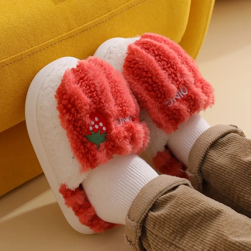 Parent Child Cartoon Strawberry Slipper Cute Girls Home Kids Slippers For Boys Winter Indoor Furry Children Shoes Size 39
Parent Child Cartoon Strawberry Slipper Cute Girls Home Kids Slippers For Boys Winter Indoor Furry Children Shoes Size 39