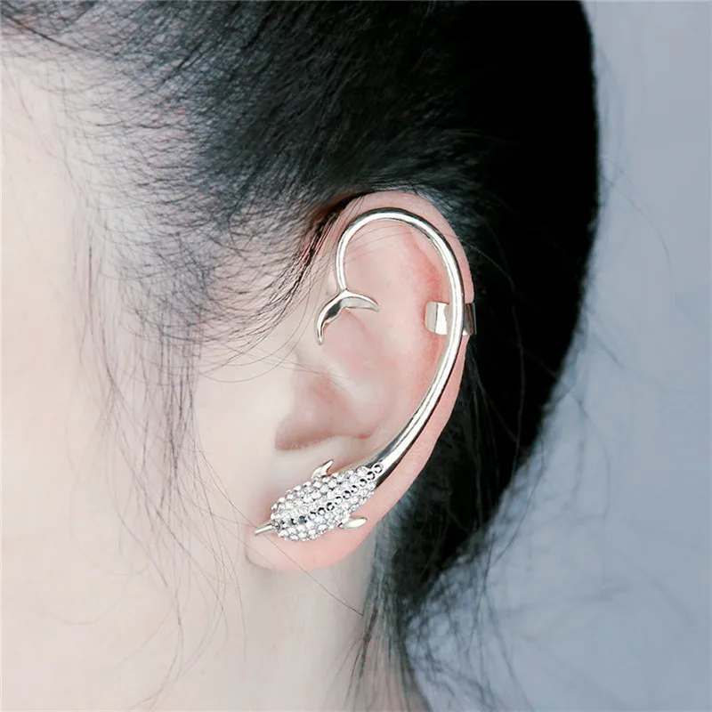 Lovely Dolphins Earrings Stud For Women Hyperbole Crystal Ear Clips Earring Trend Female Earpin Jewelry Dinner Party Accessories
Lovely Dolphins Earrings Stud For Women Hyperbole Crystal Ear Clips Earring Trend Female Earpin Jewelry Dinner Party Accessories