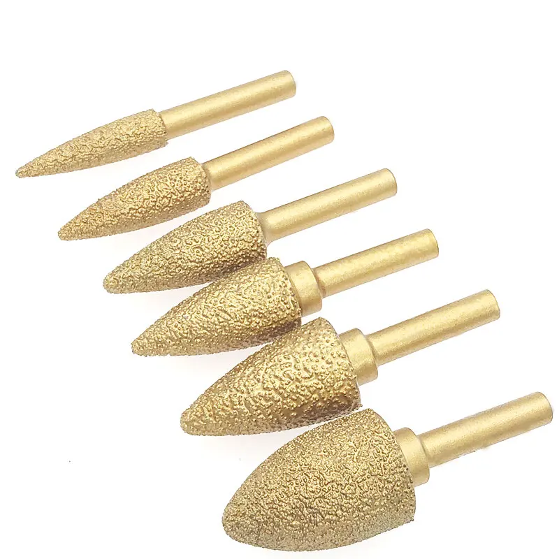 8-20mm 40grit Coarse Sand Brazing Diamond Grinding Head Bullet Shape 6mm Shank Cast Iron Grinding Tools Granite Cutters Sharp
8-20mm 40grit Coarse Sand Brazing Diamond Grinding Head Bullet Shape 6mm Shank Cast Iron Grinding Tools Granite Cutters Sharp