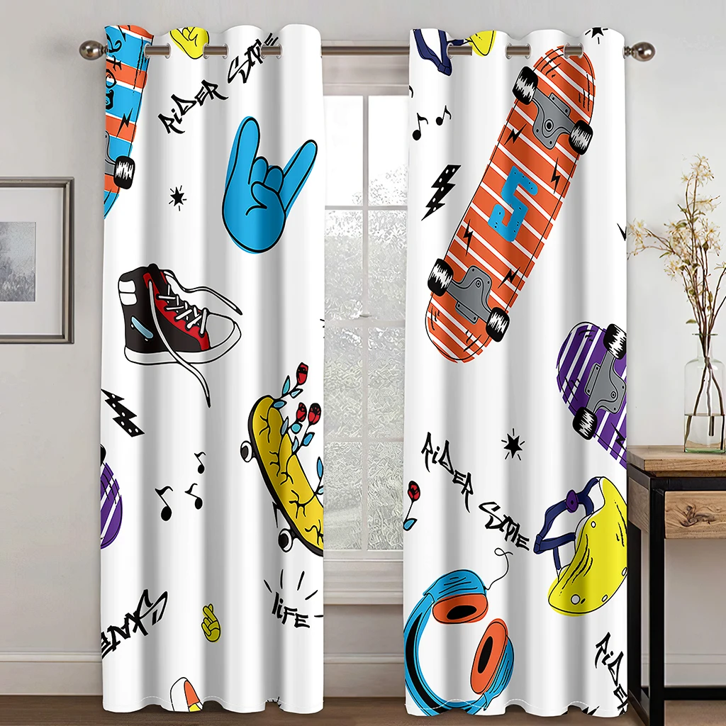 Модная занавеска с крючком и 3D рисунком для скейтборда, подходит для семейных занавесок в гостиной и детской спальне
Модная занавеска с крючком и 3D рисунком для скейтборда, подходит для семейных занавесок в гостиной и детской спальне