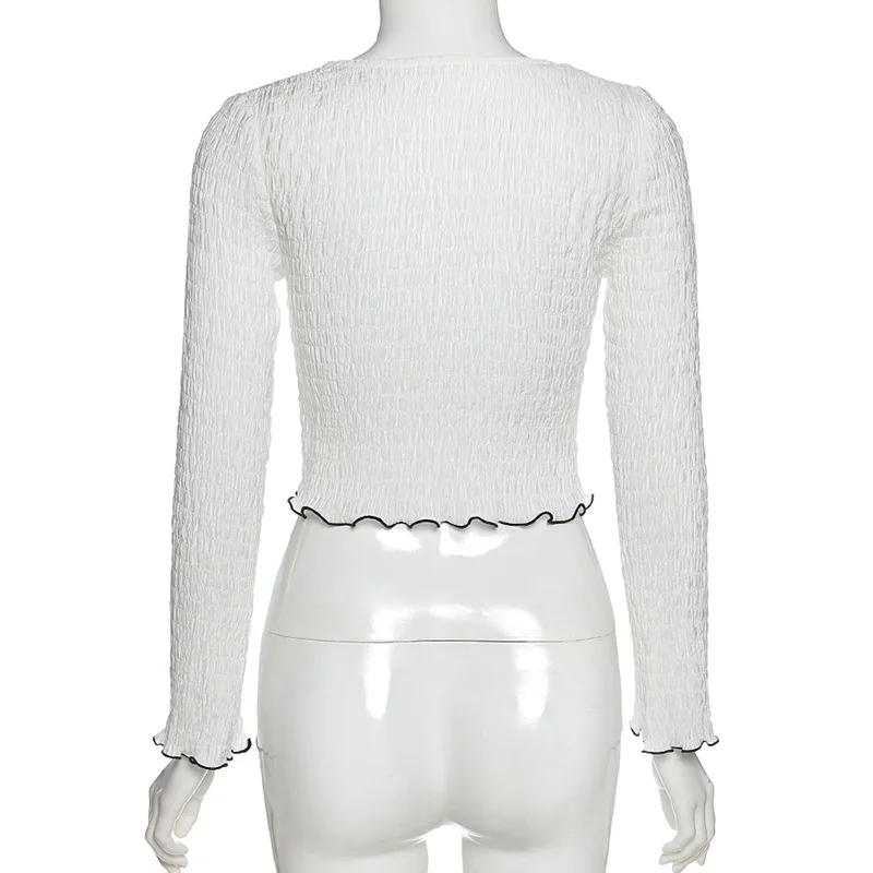 Women Fashion Buttons Pleated Cropped Blouses Vintage Long Sleeve V Neck Female Shirts Chic Tops Shirt For Women
Women Fashion Buttons Pleated Cropped Blouses Vintage Long Sleeve V Neck Female Shirts Chic Tops Shirt For Women