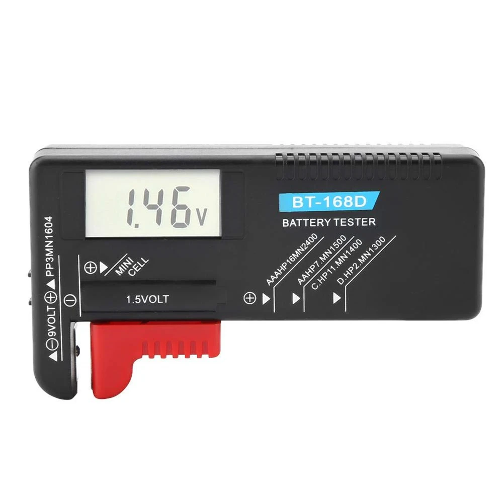 BT 168D Universal Bt168d Digital Battery Capacity Tester Voltage Power Checker For AA HP7 AAA HP16 Mini Cell Meter Electric
BT 168D Universal Bt168d Digital Battery Capacity Tester Voltage Power Checker For AA HP7 AAA HP16 Mini Cell Meter Electric