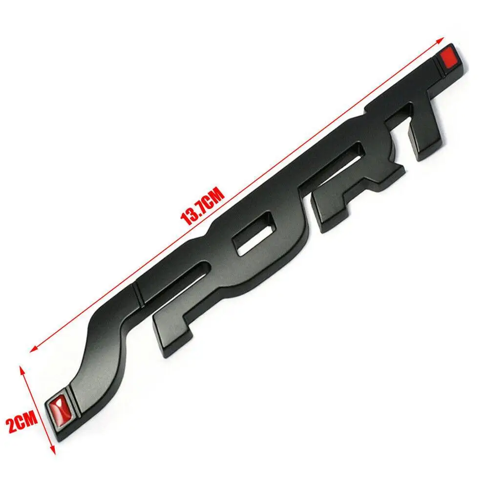 Metal 3D Chrome Black Silver Red Auto Car Trunk Racing Sport Word Letter Logo Emblem Badge Decal Sticker Decor Wholesale | Автомобили и