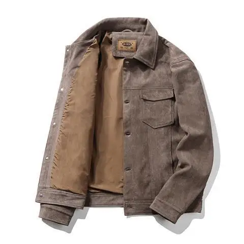2021 Spring Autumn Men's Suede Leather Jackets Fashion Casual Outwear Coats for Male Turn-down Collar Jackets Clothes M-4XL E348
2021 Spring Autumn Men's Suede Leather Jackets Fashion Casual Outwear Coats for Male Turn-down Collar Jackets Clothes M-4XL E348