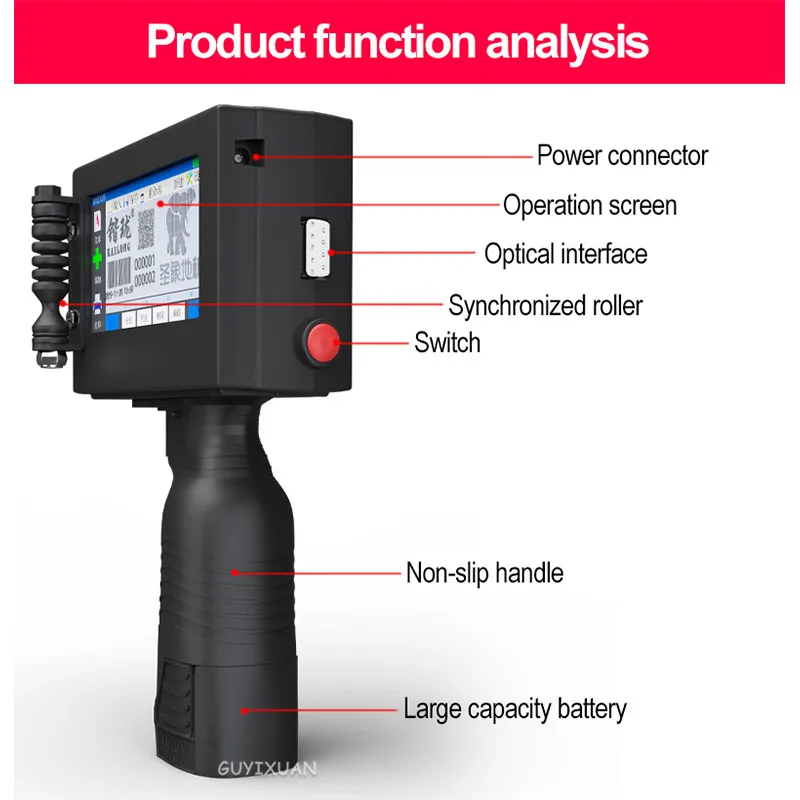 Handheld Inkjet Printer For Automatic Assembly Line Smart Small Handheld Printer Large Inkjet 25.4mm Adjustable
Handheld Inkjet Printer For Automatic Assembly Line Smart Small Handheld Printer Large Inkjet 25.4mm Adjustable