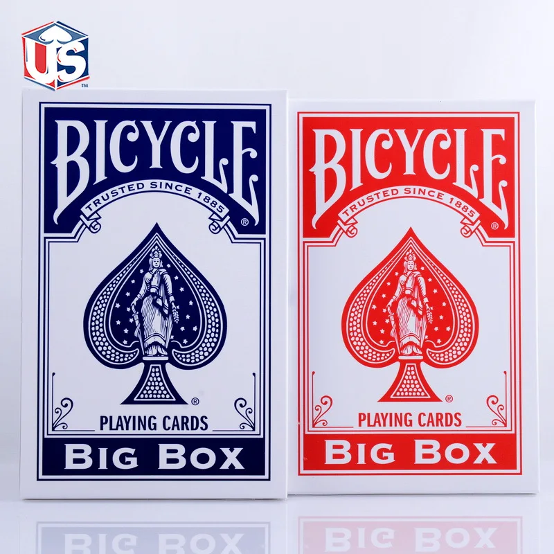 1 Deck Orginal 17.8*11.4cm Bicycle Big Box Playing Cards Paper Magic Category Poker Cards For Professional Magicians 
1 Deck Orginal 17.8*11.4cm Bicycle Big Box Playing Cards Paper Magic Category Poker Cards For Professional Magicians