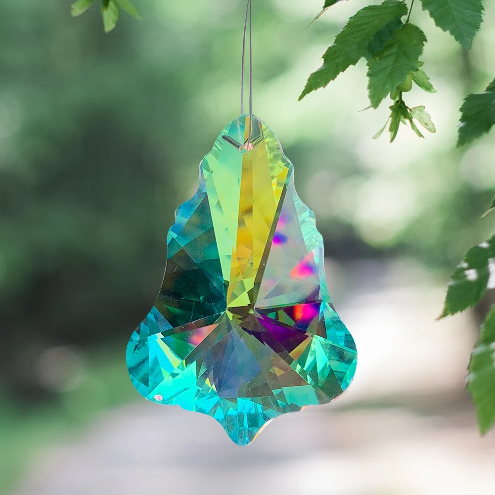 

75mm Aurora AB Color Christmas Tree Crystal Chandelier Crystal Prism Pendant Rainbow Maker Hanging Suncatcher Home Wedding Decor