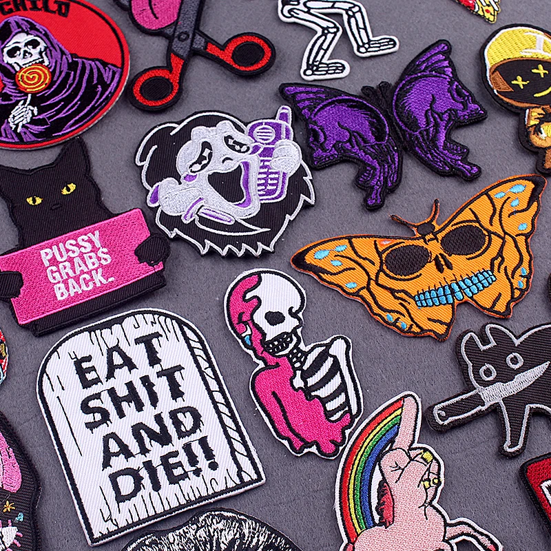 Skull Iron On Patches On Clothes Hippie Clothing Thermoadhesive Patches For Clothes Stripes DIY Horror Badges On Backpack Decor
Skull Iron On Patches On Clothes Hippie Clothing Thermoadhesive Patches For Clothes Stripes DIY Horror Badges On Backpack Decor