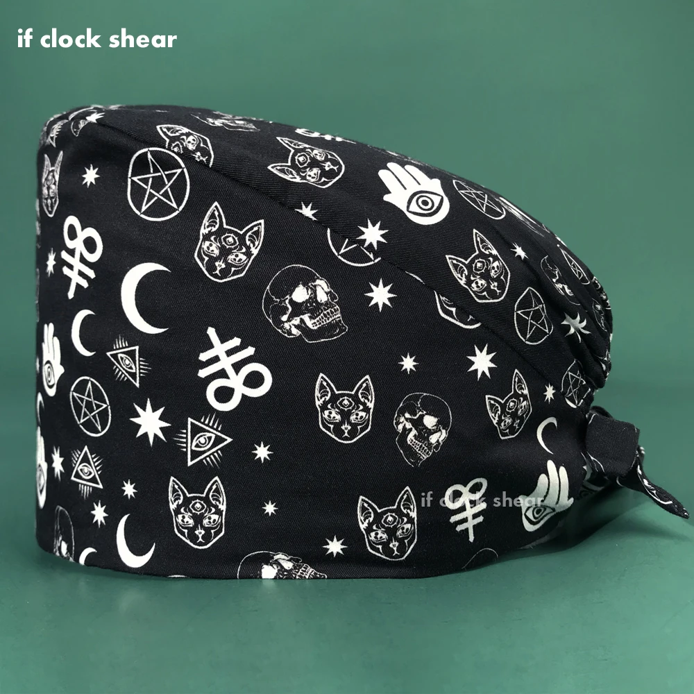 Шапка для косметолога с принтом, многоцветная, Пылезащитная, регулируемая, зоомагазин, рабочая шляпа 
Шапка для косметолога с принтом, многоцветная, Пылезащитная, регулируемая, зоомагазин, рабочая шляпа