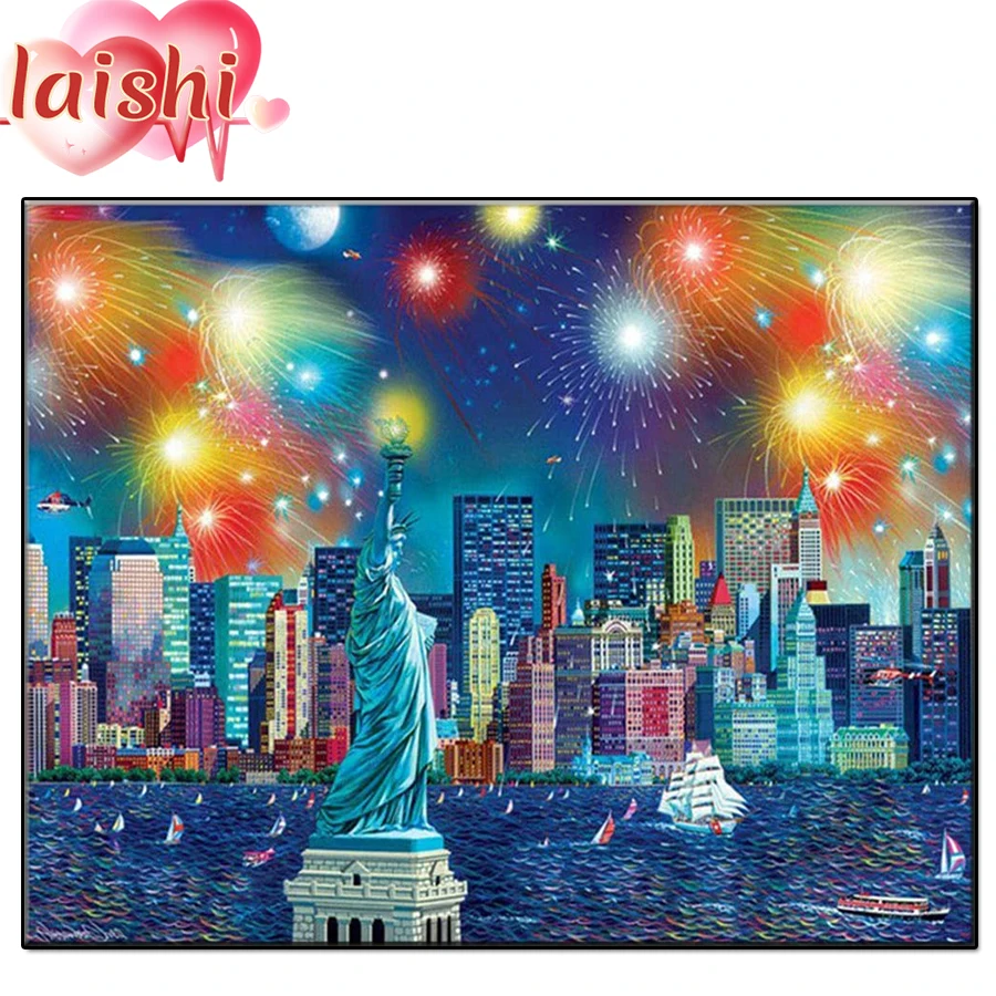 Full diamond Fireworks show, city view, Statue of Liberty diamond painting embroidery cross stitch ornaments DIY handmade gift
Full diamond Fireworks show, city view, Statue of Liberty diamond painting embroidery cross stitch ornaments DIY handmade gift