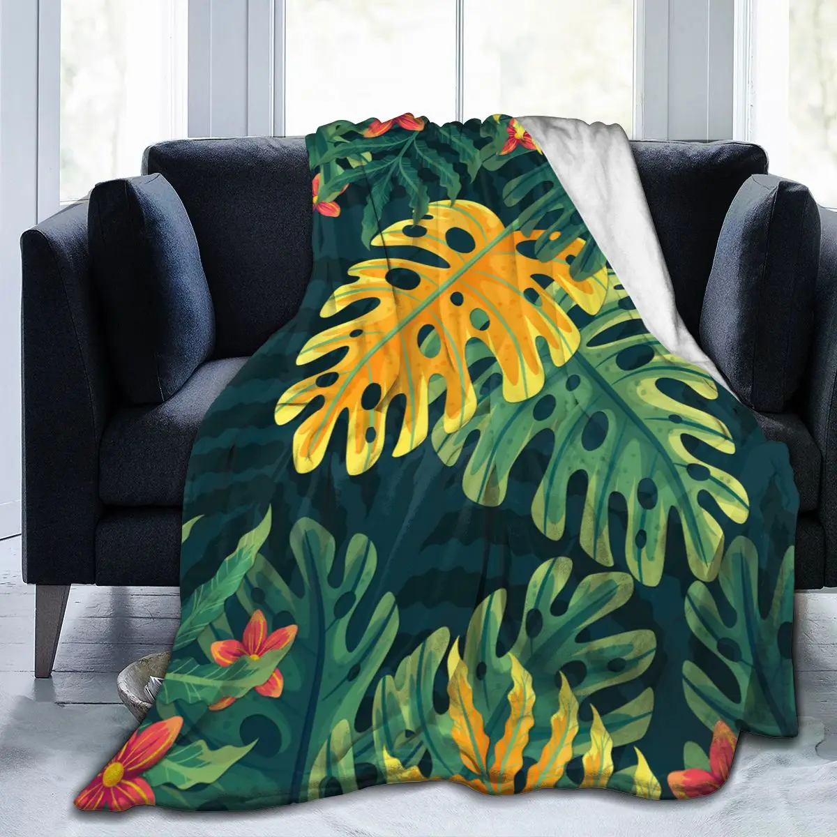 Soft Warm Fleece Blanket Tropical Leaves Zoom Winter Sofa Plaid Throw 3 Size Light Thin Mechanical Wash Flannel Blankets
Soft Warm Fleece Blanket Tropical Leaves Zoom Winter Sofa Plaid Throw 3 Size Light Thin Mechanical Wash Flannel Blankets