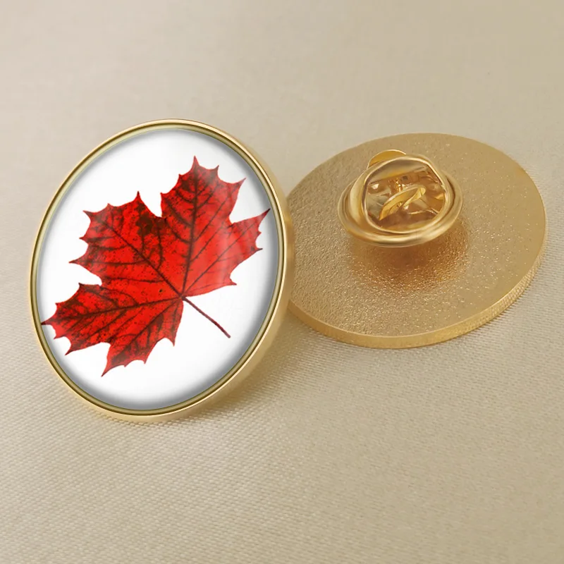 Герб канадский карта Национальный флаг Эмблема с национальным цветочным брошь