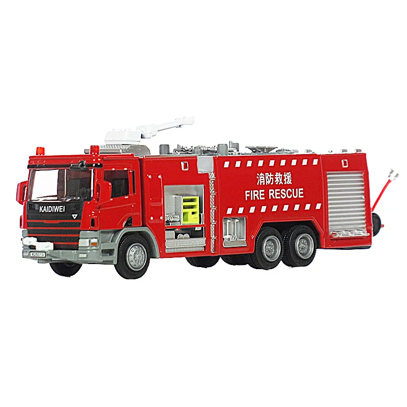 

KAIDIWEI 1:50 Fire Rescue Toy Car Fire Engines Water Tank Model For Children
