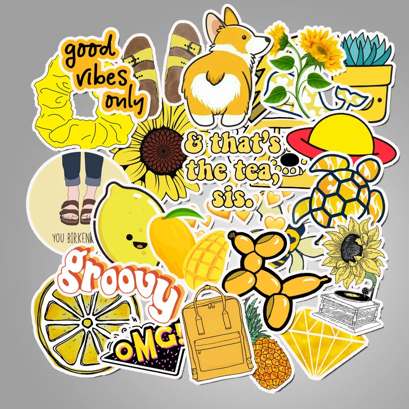 50 wind yellow small fresh pattern series stickers personality foreign trade anti-trailer box notebook graffiti stickers
50 wind yellow small fresh pattern series stickers personality foreign trade anti-trailer box notebook graffiti stickers