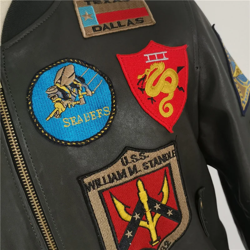 2021 Green Men Military Style Pilot Leather Jacket Men Plus Size 6XL Genuine Natural Sheepskin Autumn Slim Fit Aviation Coat 
2021 Green Men Military Style Pilot Leather Jacket Men Plus Size 6XL Genuine Natural Sheepskin Autumn Slim Fit Aviation Coat