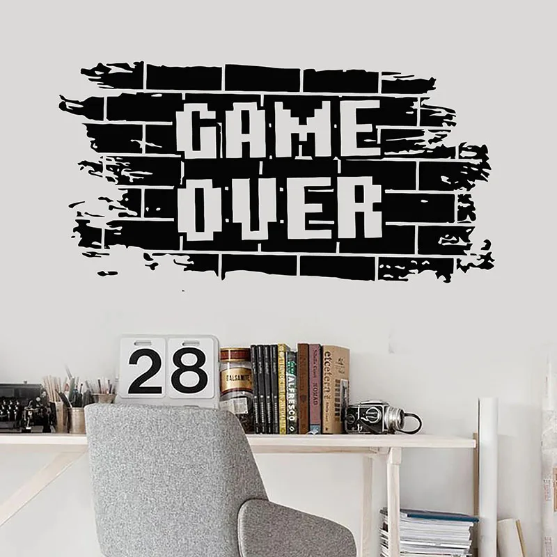 Game Over Wall Decal Bricks Gaming Teens Boys Bedroom Play Room Video Games Home Decor Door Window Vinyl Stickers Mural 3737
Game Over Wall Decal Bricks Gaming Teens Boys Bedroom Play Room Video Games Home Decor Door Window Vinyl Stickers Mural 3737