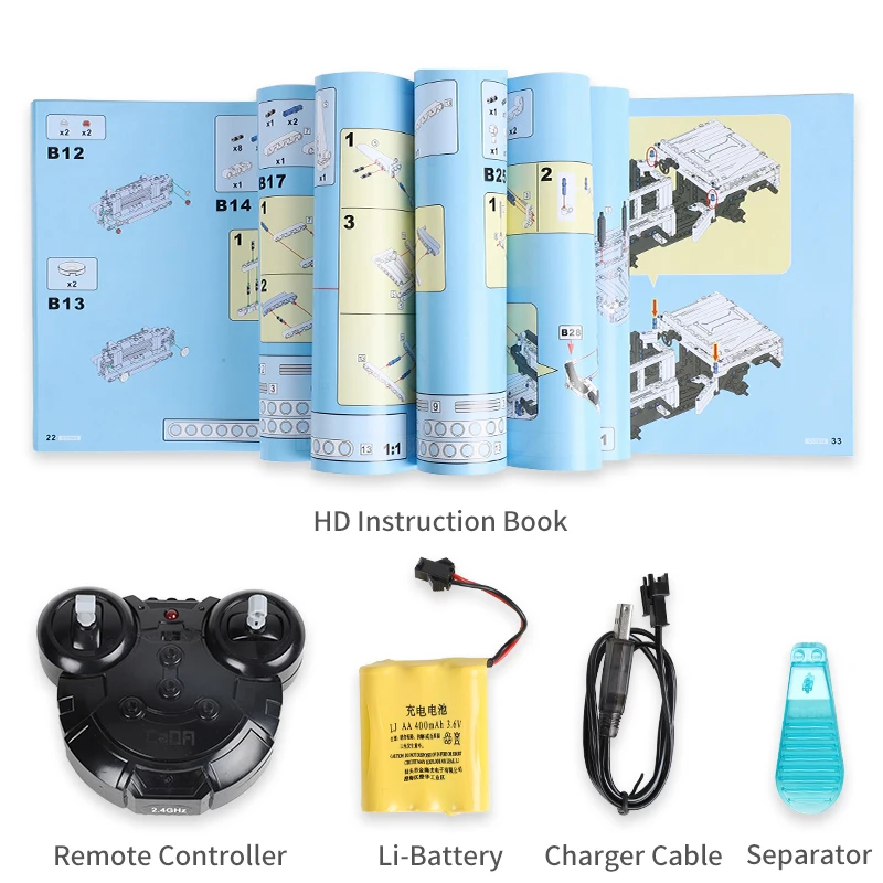 533Pcs Technic 2.4G SUV RC Remote Control Car Blocks Moc Building Blocks Defender Bricks Car DIY Off-Road Truck Toy For Children
533Pcs Technic 2.4G SUV RC Remote Control Car Blocks Moc Building Blocks Defender Bricks Car DIY Off-Road Truck Toy For Children