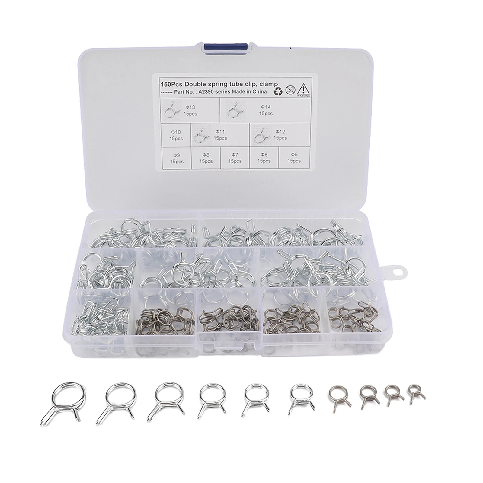 150 Pieces Fuel Line Hose Spring Clips Assortment Kit Easy to use Portable Durable
150 Pieces Fuel Line Hose Spring Clips Assortment Kit Easy to use Portable Durable