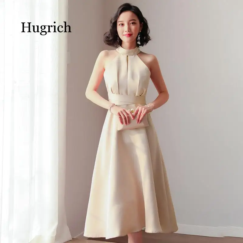 Beauty Fashion Hanging Neck Dresses Strapless Elegant Bow Party Dresses Middle Ruched Prom Gowns Vestido De Noche
Beauty Fashion Hanging Neck Dresses Strapless Elegant Bow Party Dresses Middle Ruched Prom Gowns Vestido De Noche