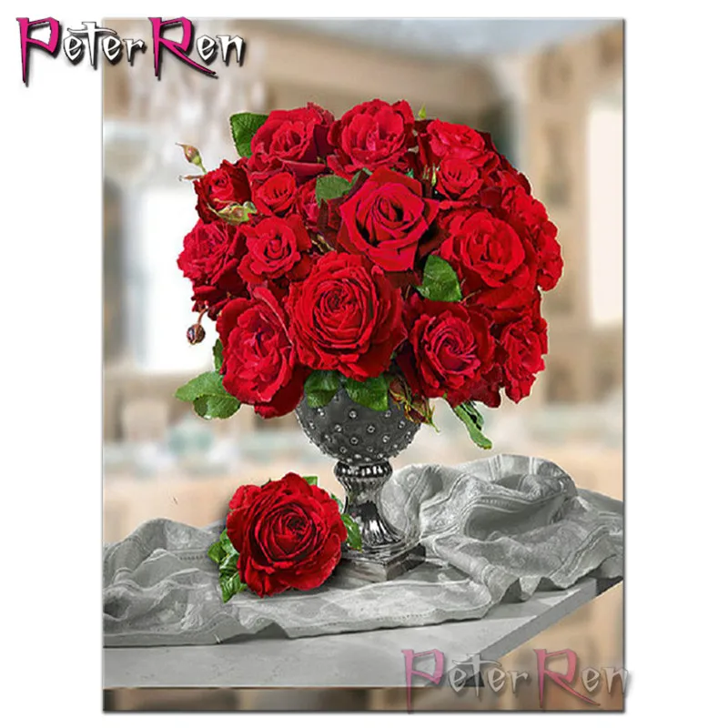 5d diy Diamond Painting cross stitch Rose vase Full paste Diamond Embroidery flowers Mosaic Needlework Crafts Indoor decorations
5d diy Diamond Painting cross stitch Rose vase Full paste Diamond Embroidery flowers Mosaic Needlework Crafts Indoor decorations
