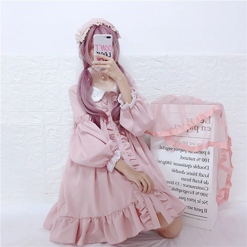 Tea Party Japanese Style Girl Long sleeve Lolita Dress Bowknot JSK Carousel lolita cosplay Lace dress Maid Costume dress
Tea Party Japanese Style Girl Long sleeve Lolita Dress Bowknot JSK Carousel lolita cosplay Lace dress Maid Costume dress