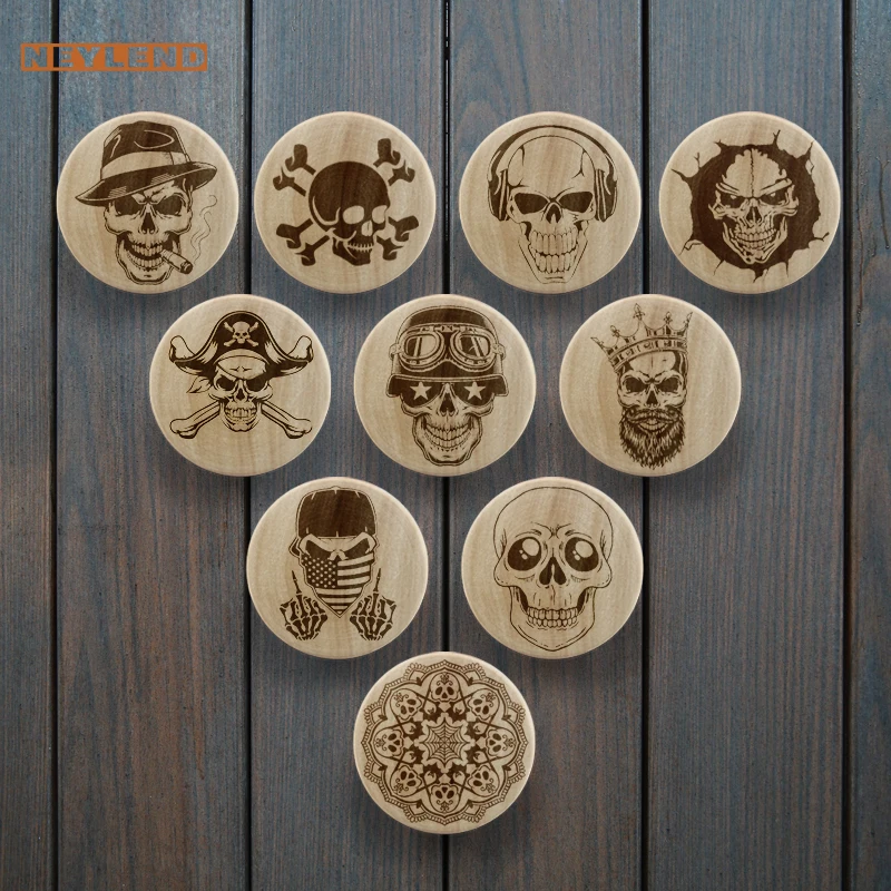 New Engraved Cool Skull Pattern Wooden Draw Knob Village Drawer Pull Nature Wood Drawer Pulls Furniture Handles
New Engraved Cool Skull Pattern Wooden Draw Knob Village Drawer Pull Nature Wood Drawer Pulls Furniture Handles