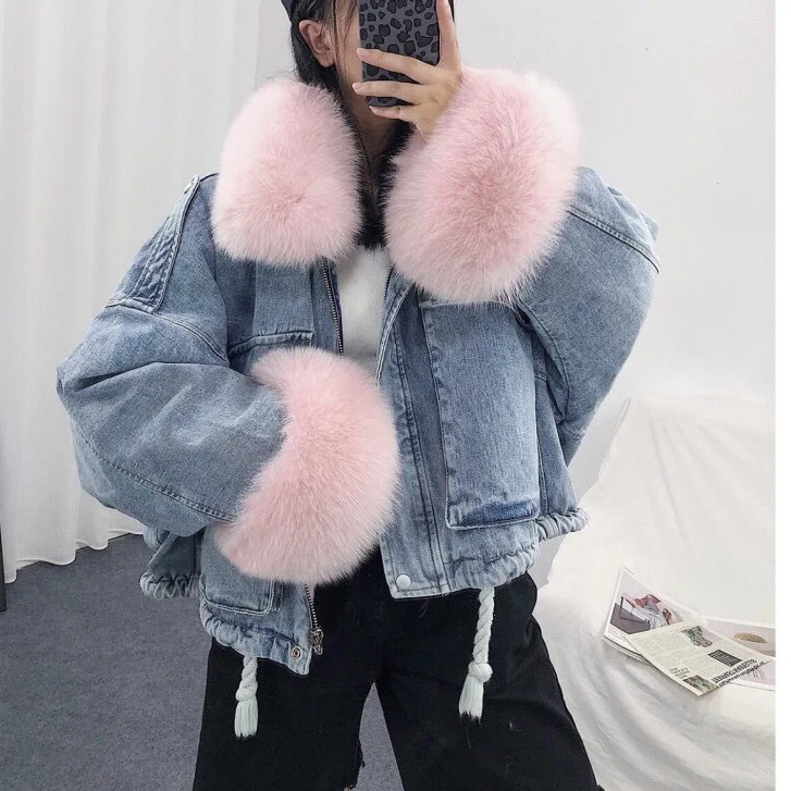 Oversize Coats Fur Collar Padded Casual Jean Overcoat Fashion Thick Long Sleeves Coat 2021 Women Winter Loose Denim Jackets
Oversize Coats Fur Collar Padded Casual Jean Overcoat Fashion Thick Long Sleeves Coat 2021 Women Winter Loose Denim Jackets