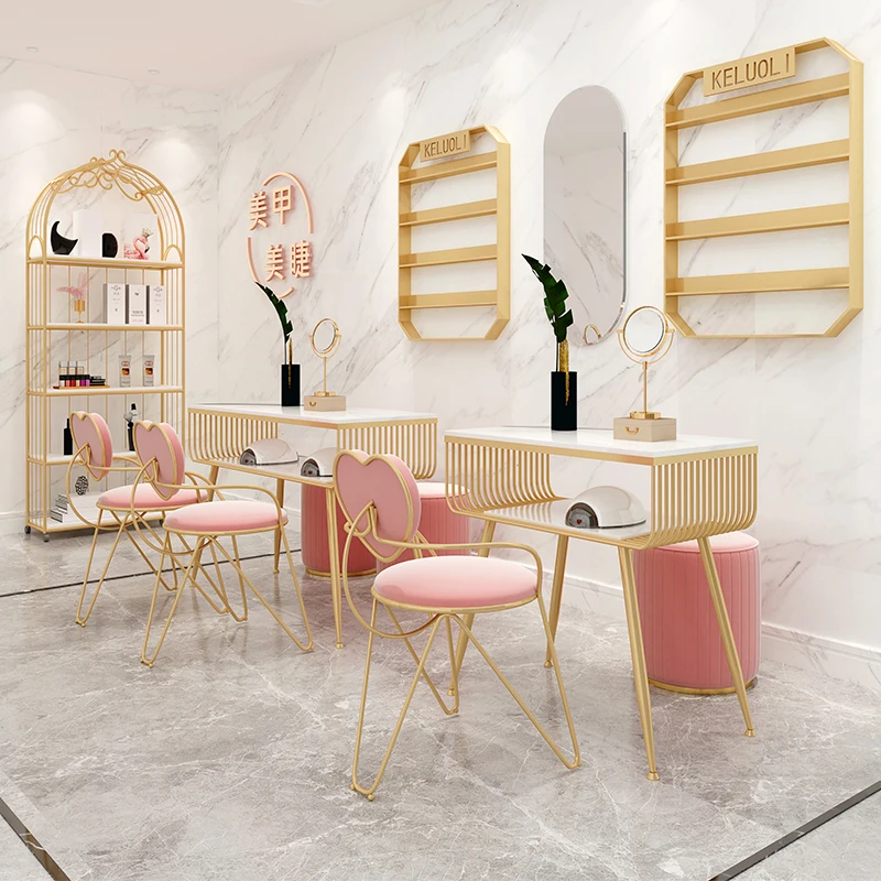 Marble Manicure Table and Chair Set Modern Minimalist Single Double Gold Wrought Iron Double Layer Simple Manicure Table
Marble Manicure Table and Chair Set Modern Minimalist Single Double Gold Wrought Iron Double Layer Simple Manicure Table