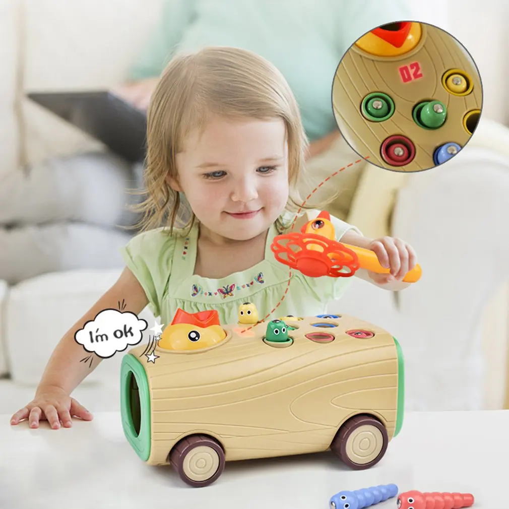 1 Set Woodpecker Bird Eating Worm Insects Toys Music Light Wooden Durable Magnetic | Игрушки и хобби