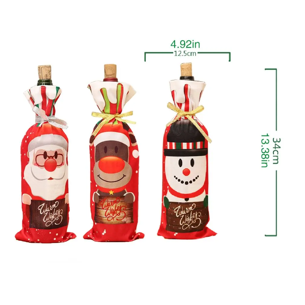 Christmas Decorations Wine Sets Wine Bottle Shell New Santa Claus Snowman Cover Table Decoration Products
Christmas Decorations Wine Sets Wine Bottle Shell New Santa Claus Snowman Cover Table Decoration Products