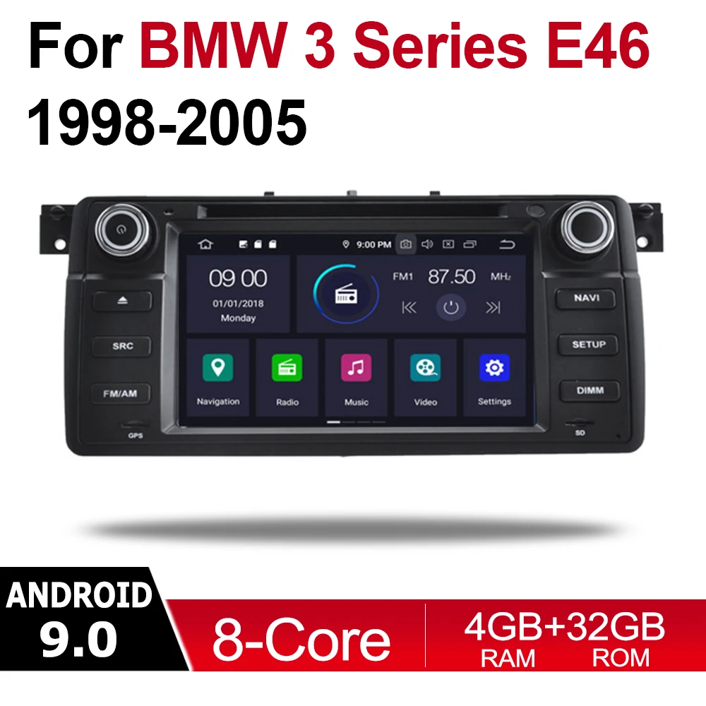 2 Din Автомобильный мультимедийный плеер Android 9 авто радио для BMW 5 серии E39 1995 ~ 2003 DVD