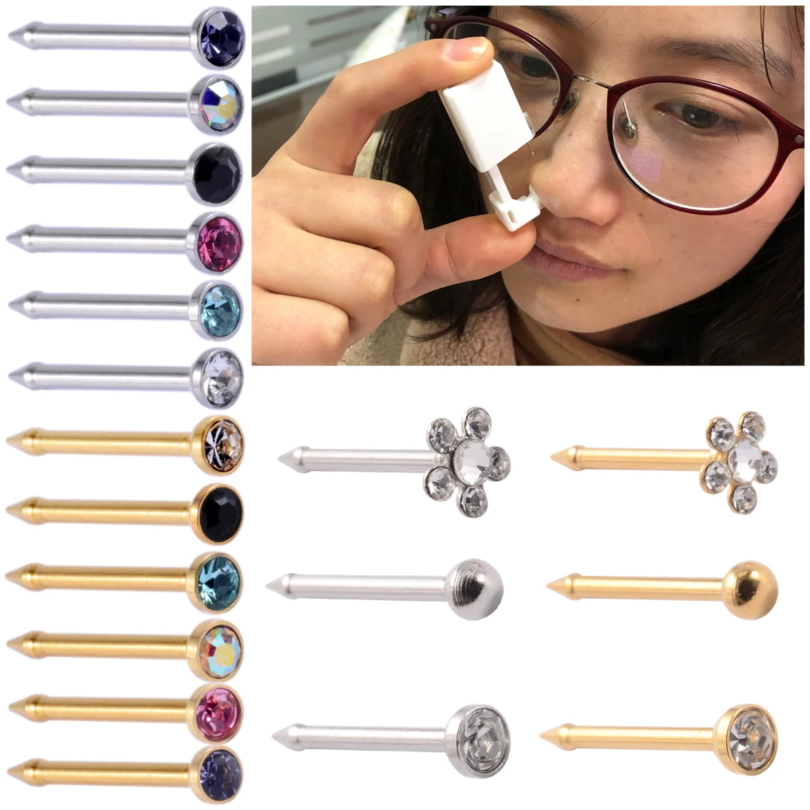1PC Disposable Safe Sterile Piercing Unit Nose Studs Steel Ball Piercing Gun Piercer Tool Machine Body Piercing Jewelry 
1PC Disposable Safe Sterile Piercing Unit Nose Studs Steel Ball Piercing Gun Piercer Tool Machine Body Piercing Jewelry