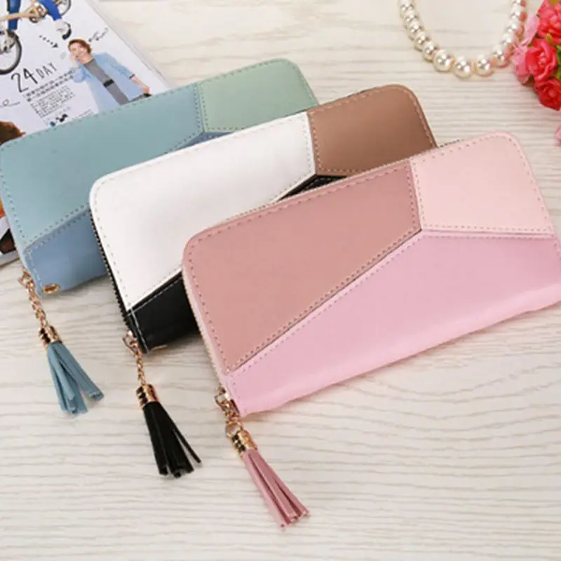 Fashion Geometric Luxury Brand Leather Women Long Zipper Coin Purses Tassel Design Clutch Wallet Female Money Credit Card Holder
Fashion Geometric Luxury Brand Leather Women Long Zipper Coin Purses Tassel Design Clutch Wallet Female Money Credit Card Holder