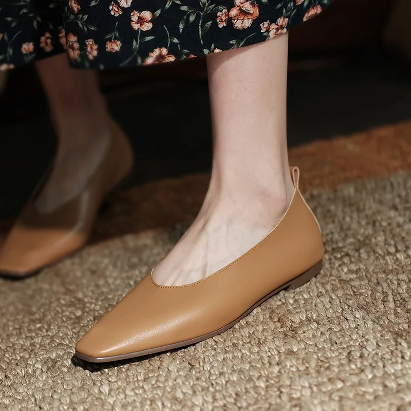 Asumer 2021 Top Quality Genuine Leather Shoes Women Square Toe Slip On Spring Summer Comfortable Single Shoes Women Flat Shoes
Asumer 2021 Top Quality Genuine Leather Shoes Women Square Toe Slip On Spring Summer Comfortable Single Shoes Women Flat Shoes