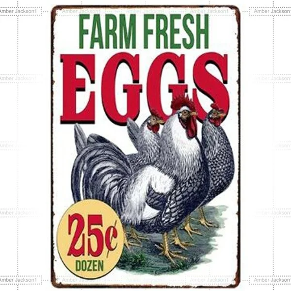 Farm Fresh Eggs Metal Tin Sign Plate Chien Egg Shabby Chic Metal Poster Wall Decor
Farm Fresh Eggs Metal Tin Sign Plate Chien Egg Shabby Chic Metal Poster Wall Decor