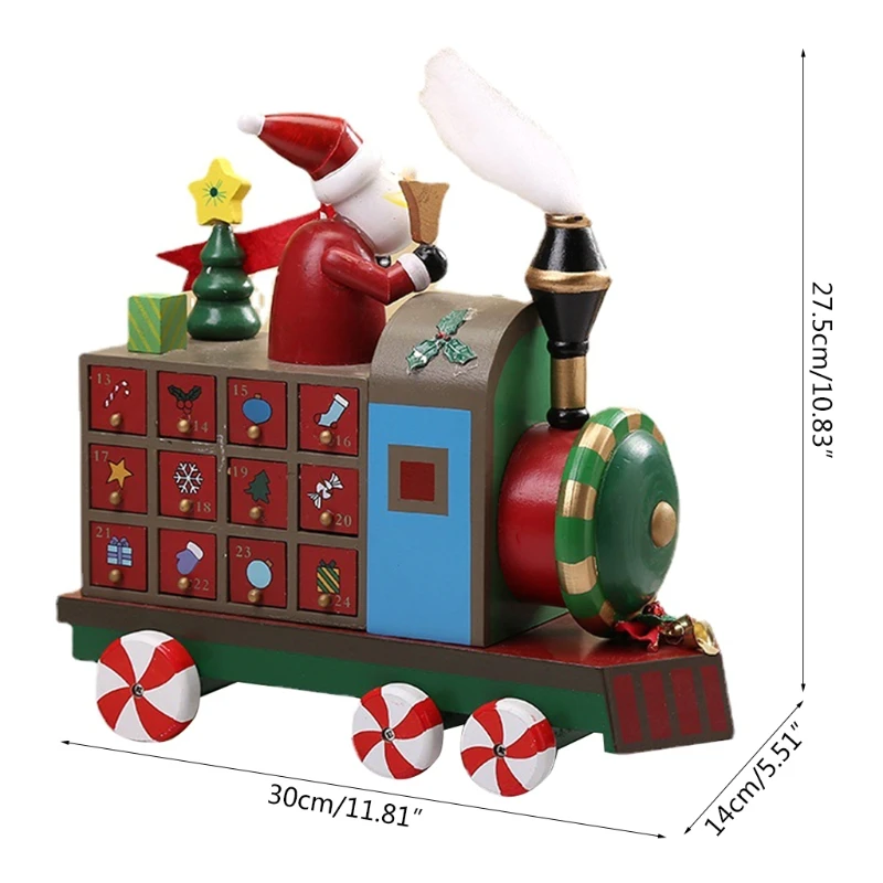Christmas Wooden Advent Calendar Painted Train with 24 Drawers Countdown to Christmas Home Table Decorations 85DB
Christmas Wooden Advent Calendar Painted Train with 24 Drawers Countdown to Christmas Home Table Decorations 85DB
