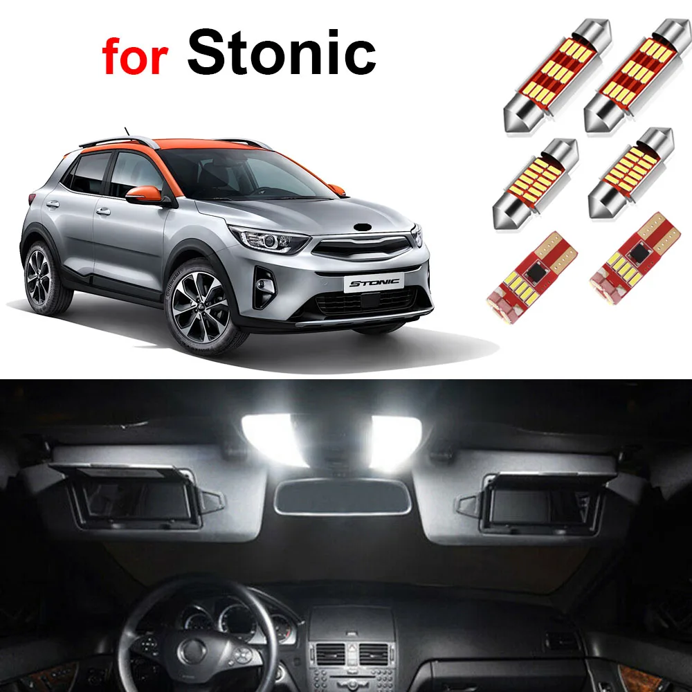 10 шт. светодиодные внутренние фары для KIA Stonic 2017 2018 2019 Белая Карта Купол багажник номерной знак свет Canbus
10 шт. светодиодные внутренние фары для KIA Stonic 2017 2018 2019 Белая Карта Купол багажник номерной знак свет Canbus