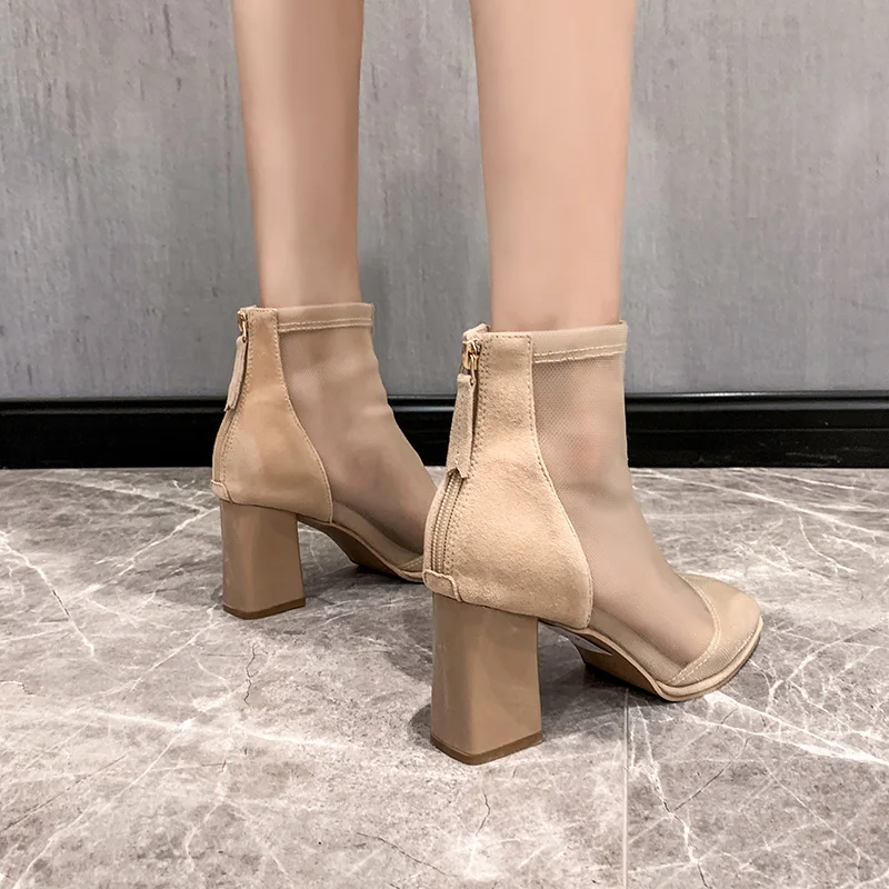 Spring And Summer Korean Style Wild Thick-Heeled Martin Boots Ladies Square Toe High-Heeled Breathable Net Sexy Boots Women Shoe
Spring And Summer Korean Style Wild Thick-Heeled Martin Boots Ladies Square Toe High-Heeled Breathable Net Sexy Boots Women Shoe