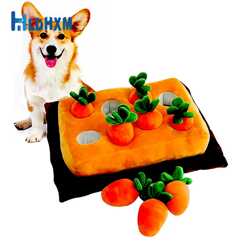

Нюхательный коврик собака морковка жевательная игрушка кошка кормушка для домашних животных плюшевая Интерактивная тренировка IQ реквизит...