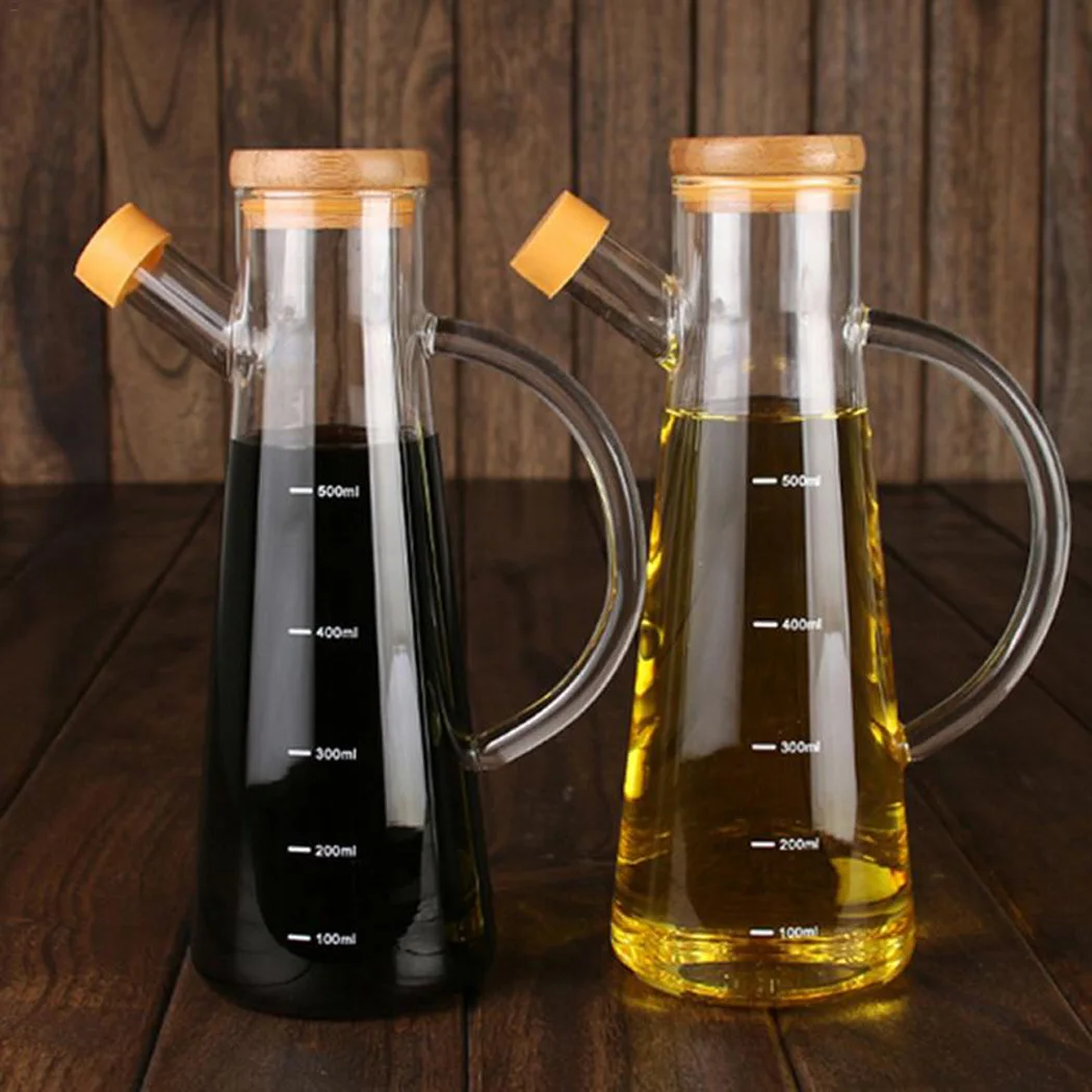 500ML High Borosilicate Glass Olive Oil Vinegar Pot Dispenser Bottles Vinegar Cruet Storage With Handle Lid Oil Bottle 
500ML High Borosilicate Glass Olive Oil Vinegar Pot Dispenser Bottles Vinegar Cruet Storage With Handle Lid Oil Bottle