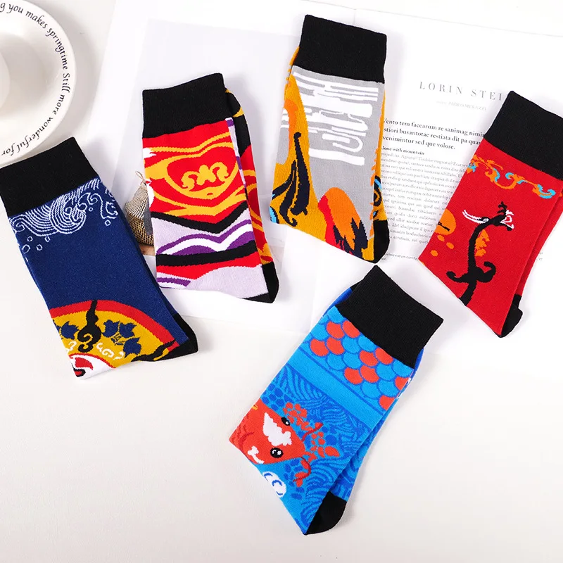 Spring And Autumn National Style Tube Socks Dragon Phoenix Crane Chinese Style Creative Pattern Trend Fashion Men's And Women's
Spring And Autumn National Style Tube Socks Dragon Phoenix Crane Chinese Style Creative Pattern Trend Fashion Men's And Women's