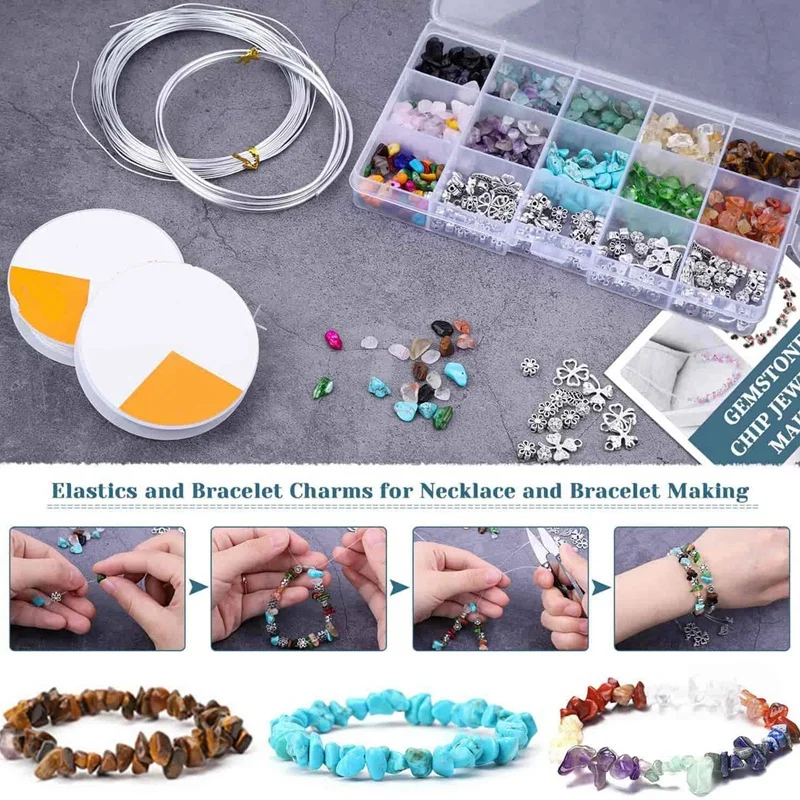 Crystal Beads and Jewelry Making Gemstones Kit for Jewelry Earring Necklace and Bracelets Making Supplies
Crystal Beads and Jewelry Making Gemstones Kit for Jewelry Earring Necklace and Bracelets Making Supplies