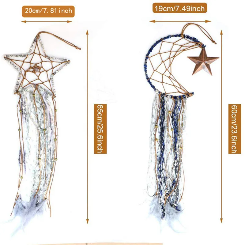 New Style Moon Star Dream Catcher Home Decor Wall Hanging Ornaments Girls Children Gifts Long Tassel Handmade Decoration
New Style Moon Star Dream Catcher Home Decor Wall Hanging Ornaments Girls Children Gifts Long Tassel Handmade Decoration