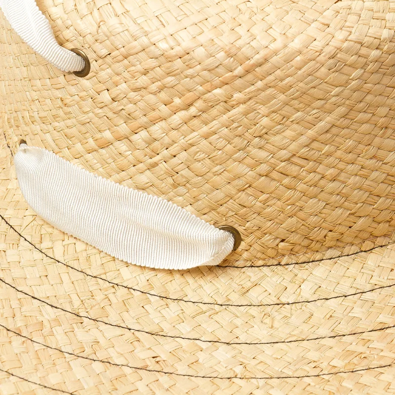 European American Spring Summer New Raffia Edging Big Brim Hat with Streamer Tie Bow Bow Sun Hat for Women Beach Straw Hat
European American Spring Summer New Raffia Edging Big Brim Hat with Streamer Tie Bow Bow Sun Hat for Women Beach Straw Hat