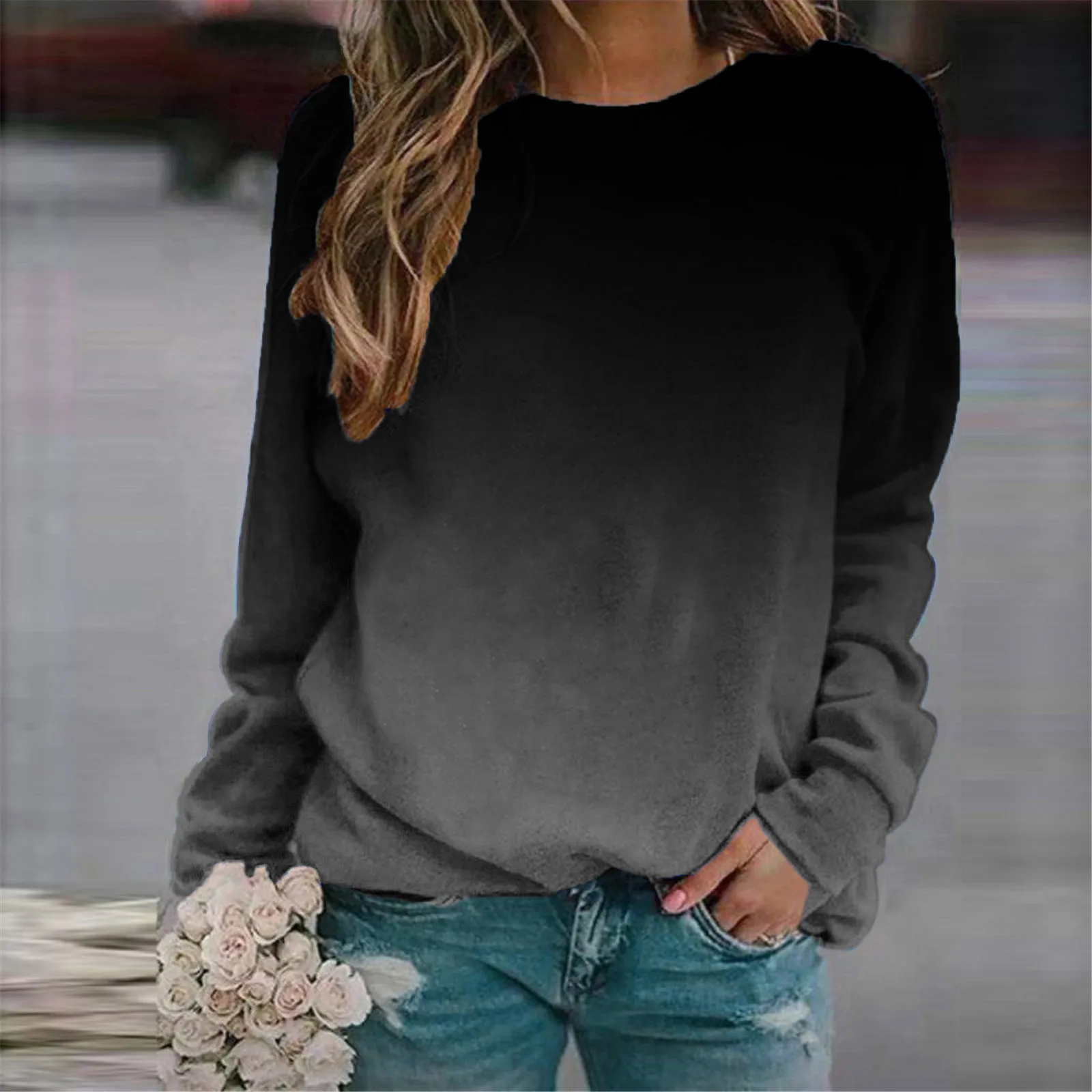 Женская блузка с градиентным принтом, толстовка с круглым вырезом и длинным рукавом, Свободный пуловер, осенняя блузка, рубашка, женская оде...
Женская блузка с градиентным принтом, толстовка с круглым вырезом и длинным рукавом, Свободный пуловер, осенняя блузка, рубашка, женская оде...