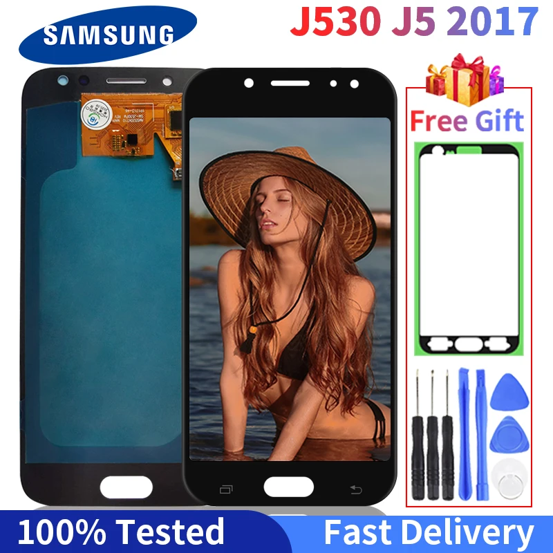 Фото 100% протестированный ЖК дисплей для Samsung Galaxy J530 J5 2017 сенсорный экран дигитайзер в
