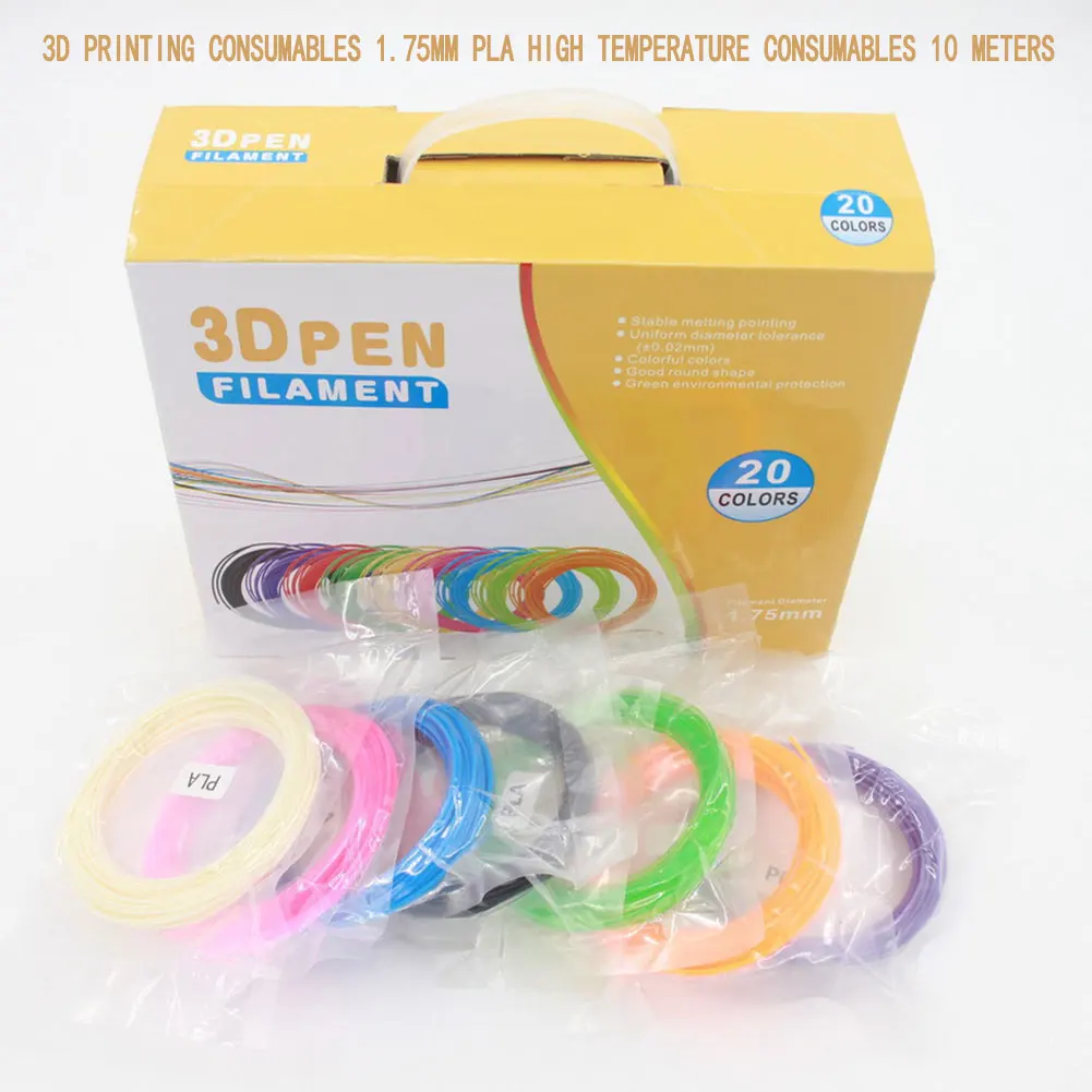 3D Printing Filament Refills 1.75mm PLA 3D Printing Pen Filament With 20 Colors For 3D Printer Supplies 20PCS Drawing Printer
3D Printing Filament Refills 1.75mm PLA 3D Printing Pen Filament With 20 Colors For 3D Printer Supplies 20PCS Drawing Printer